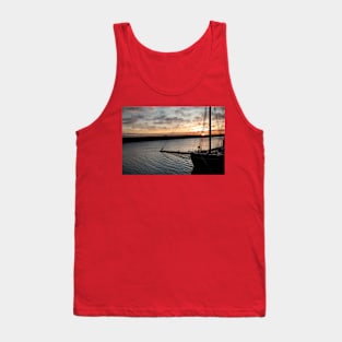 Sailing Ship Silhouette Tank Top